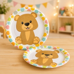 Teddy Bear Dinner Plates - 8Pk
